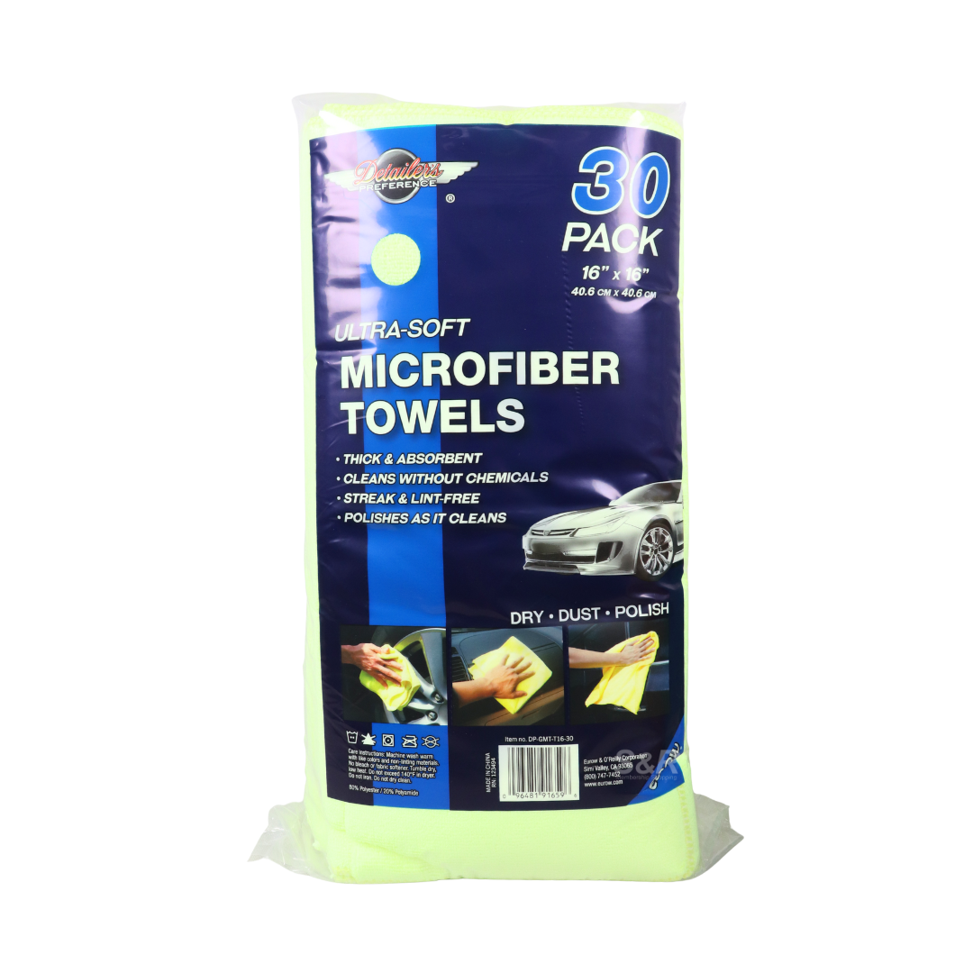 Detailers Ultra-soft 16" x 16" Microfiber Towels 30 pieces